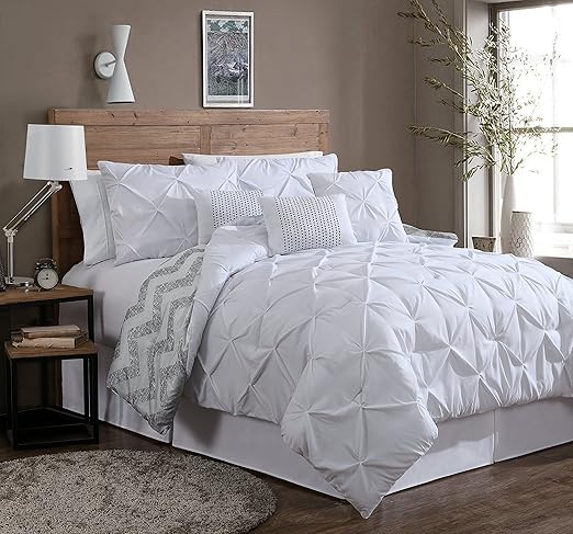 Amazon Com Avondale Manor 7 Piece Ella Pinch Pleat Comforter Set