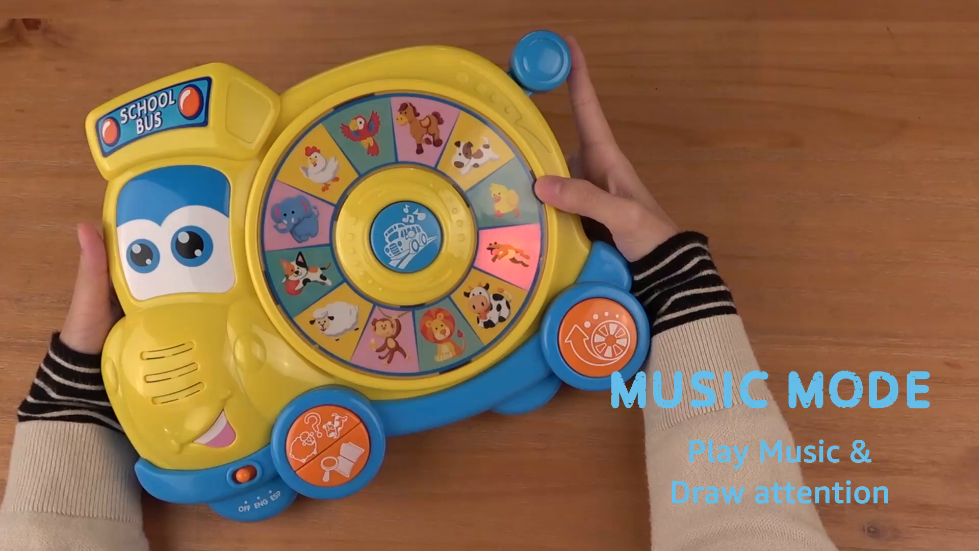 Amazon.com: Happkid Preschool Spinning Learning School Bus