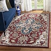 SAFAVIEH Aspen Collection 3' x 5' Red/Blue APN507A Handmade Boho Wool Area Rug