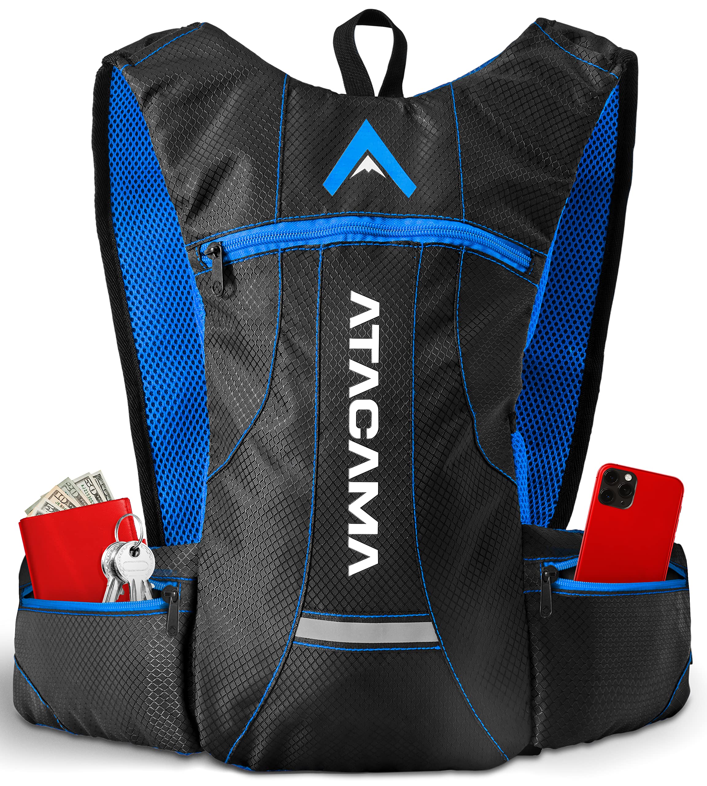 Atacama Atacama Outdoor Hydration Pack - Running Hydration Vest - Blue (Backpack Only) - Running, Cycling, Climbing & Snowboarding