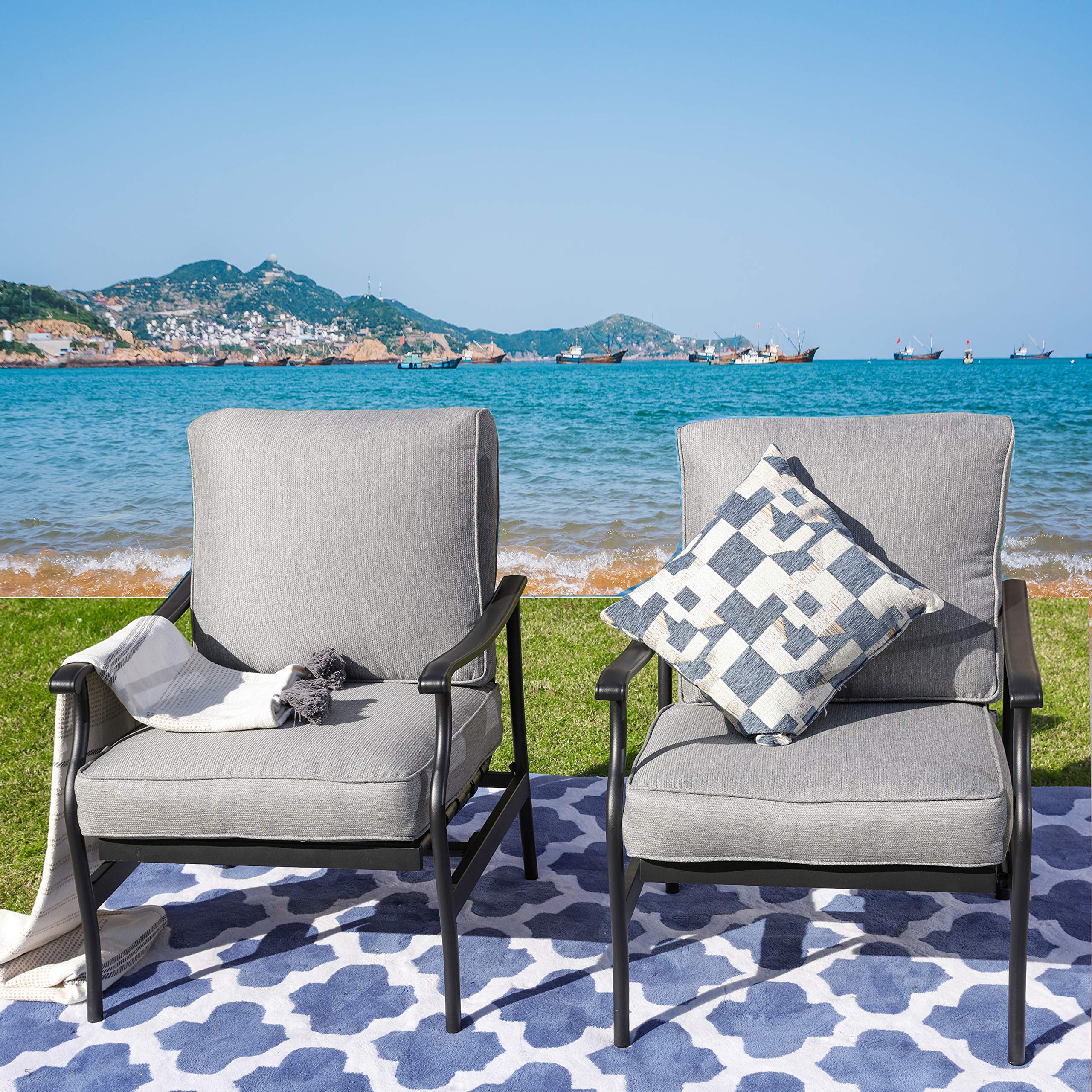 Buy LOKATSE HOME Patio Bistro Dining Chairs Sets Outdoor Conversation