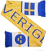 Sweden Sverige Soccer Knit Scarf