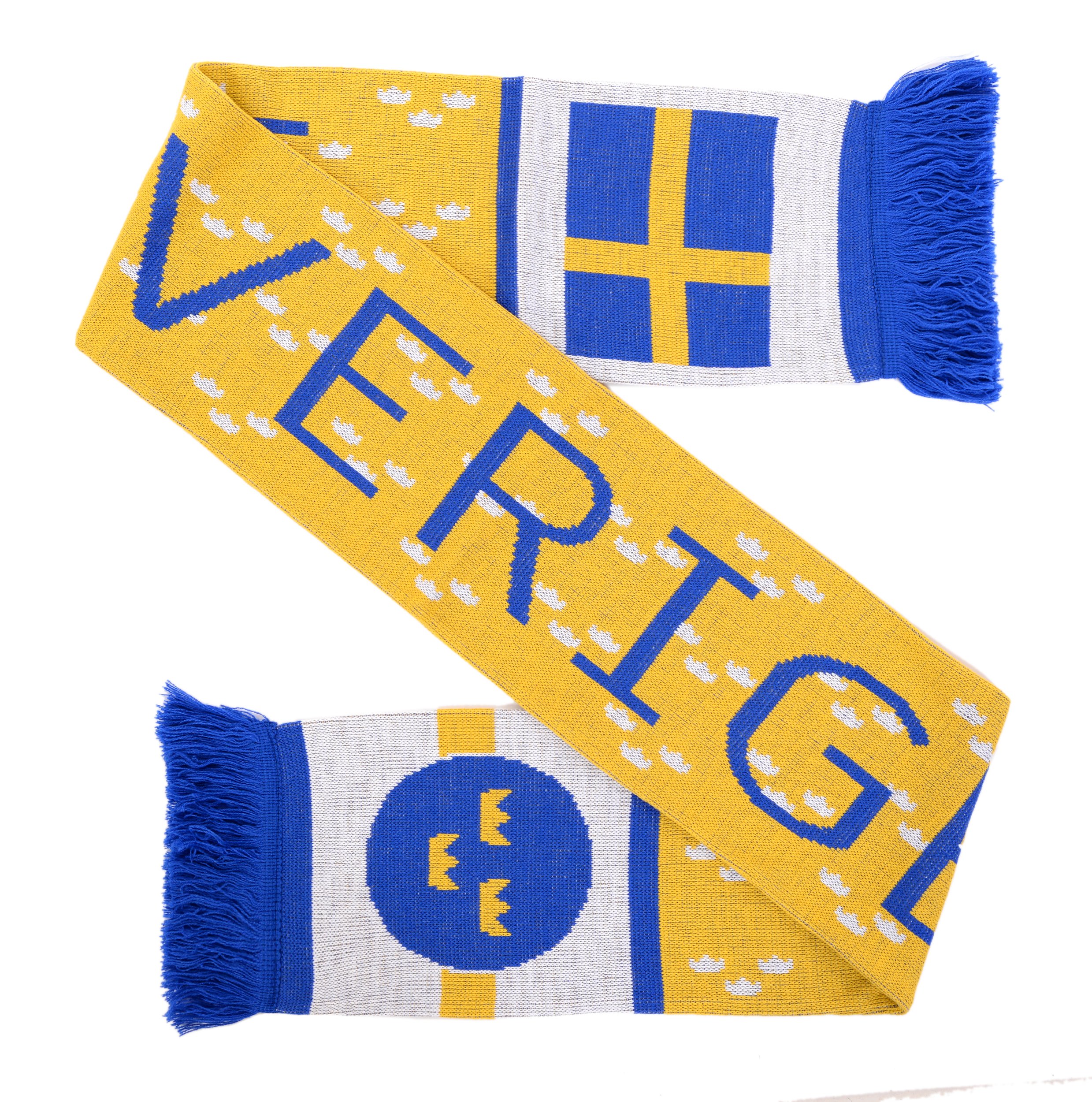 Sweden Sverige Football Knit Scarf