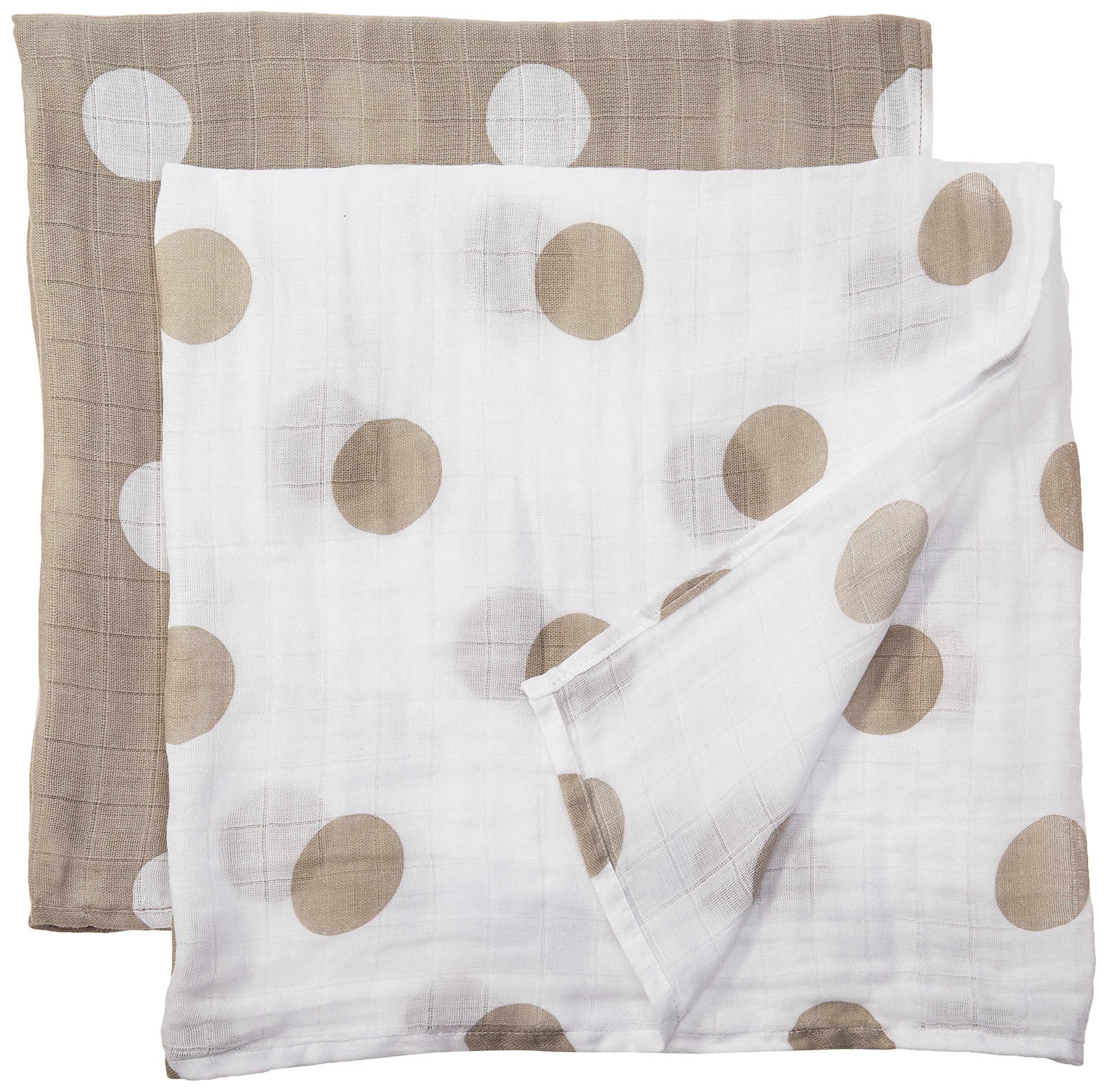 Lulujo 121-013-004 Pack of 2 Matching Muslin Cotton Swaddles 100 x 100 cm