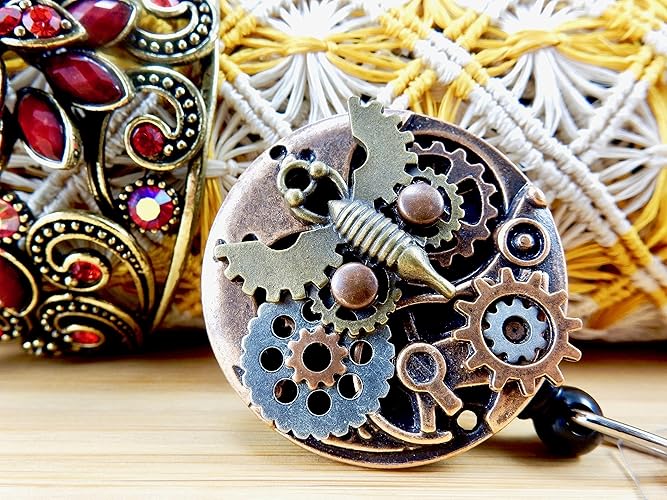 Amazon.com: Steampunk Owl Badge Reel Vintage Victorian ...
