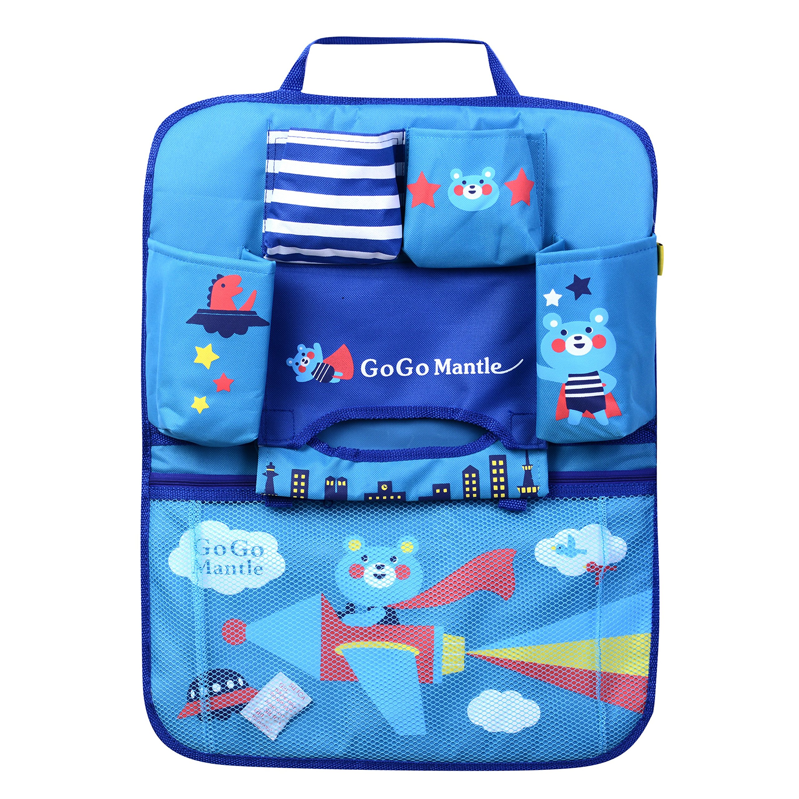 HomDSim Cartoon Car Seat Back Organizer Storage Bags Hanging Car Organizer Bags Pocket for Kids Children (Bear)