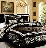 Amazon.com: Chezmoi Collection 8-Piece Black and White