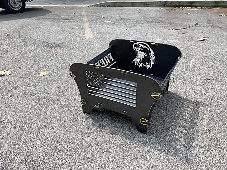 amazon com nashville metal art the freedom fire pit bbq grill garden outdoor freedom fire pit bbq grill