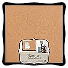 Quartet Bulletin Board, Cork, 14" x 14", Home Organization, Black Frame (50722)