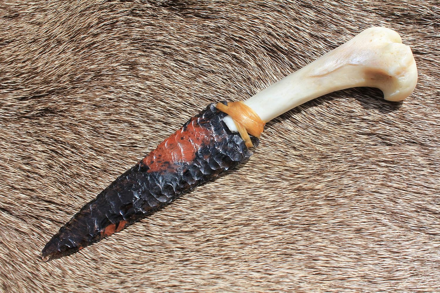 Triple Flow Obsidian Flint Knapped/Knapping Pressure Flaked