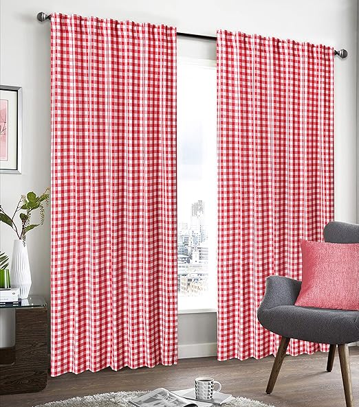 Amazon Com Glamburg 2 Pack 100 Cotton Window Curtain Panel 50