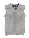 Gioberti Boy's 100% Cotton Soft V-Neck Cable Knit