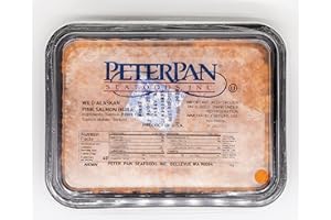Caviar Bazar Salmon Caviar by Peter Pan- Pink Salmon Roe. Premium Red Caviar Gorbuscha Ikura. 1kg Tray (35.3oz), Orange