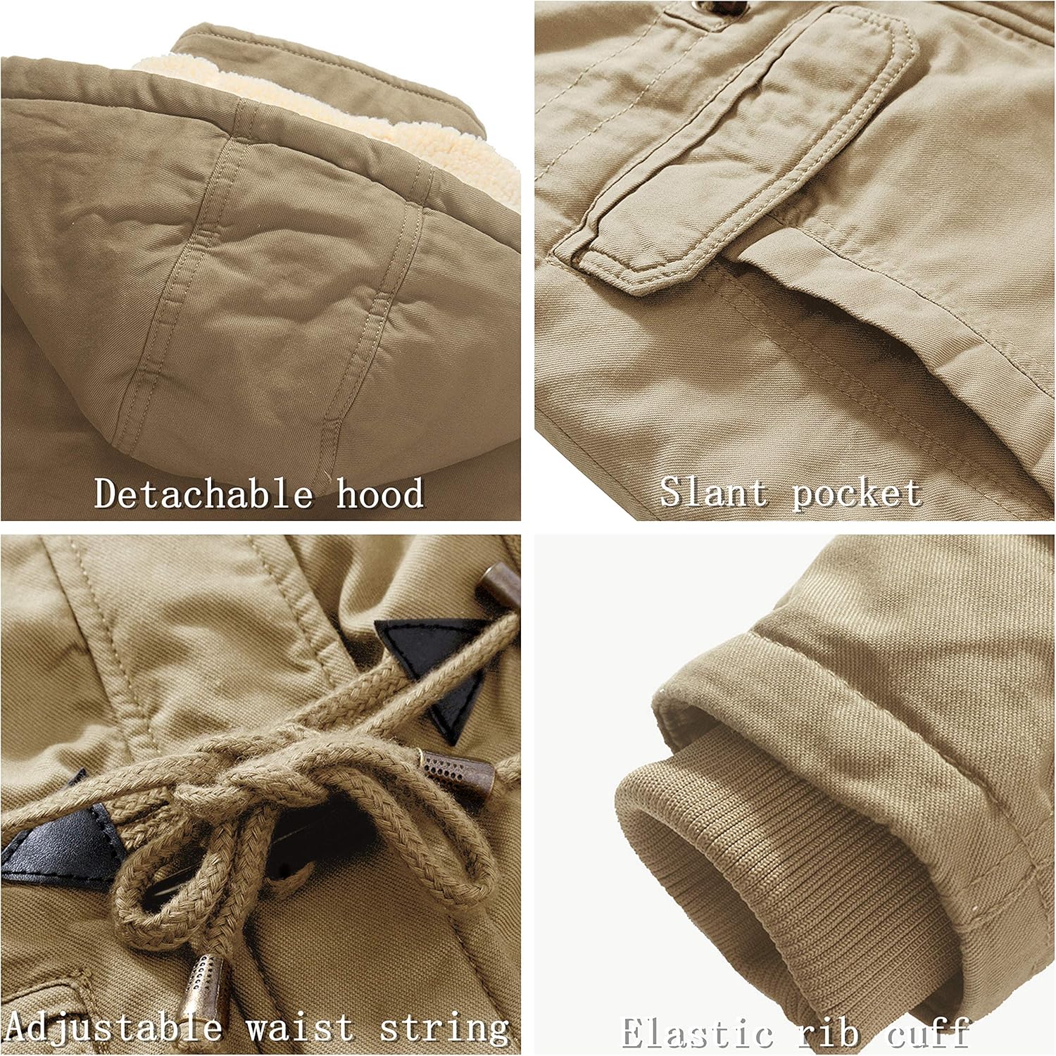 Wantdo Women's Winter Thicken Jacket Cotton Coat with Removable Hood: Clothing