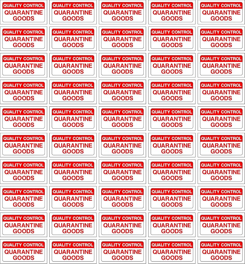 KPCM Display Quality Control Quarantine Labels 40x20mm 50 Stickers