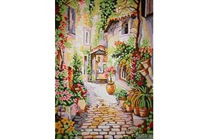 GOBELIN L Printed Canvas for Tapestry Embroidery Needlepoint (Canvas, Morning Italy 14812)