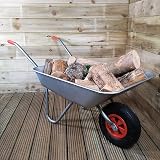 Samuel Alexander 65 Litre Galvanised Wheelbarrow 60kg Capacity Heavy Duty view 7