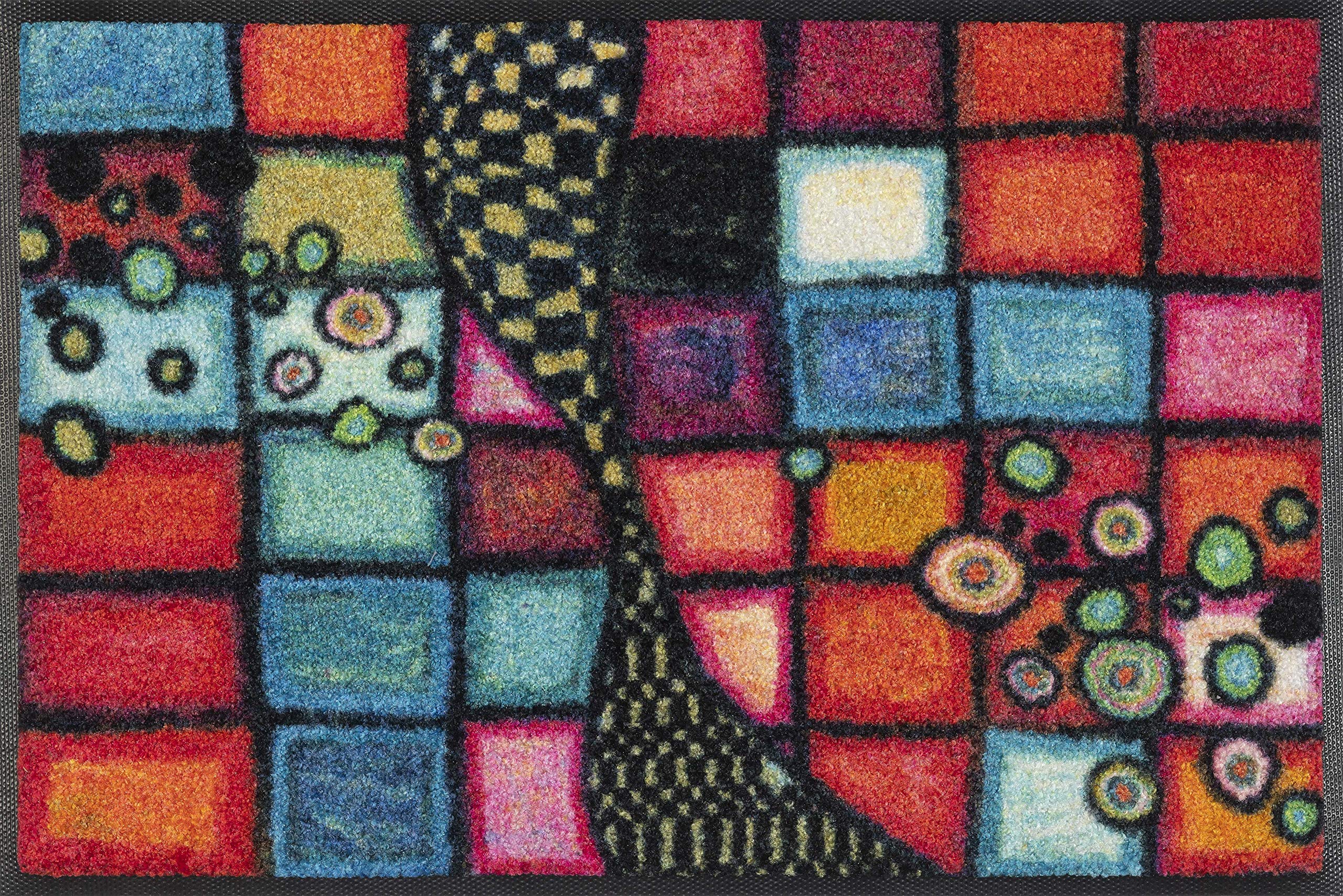 Wash+Dry Door Mat Tiger Tundra 40 x 60 cm, Washable for Indoor and Outdoor Use