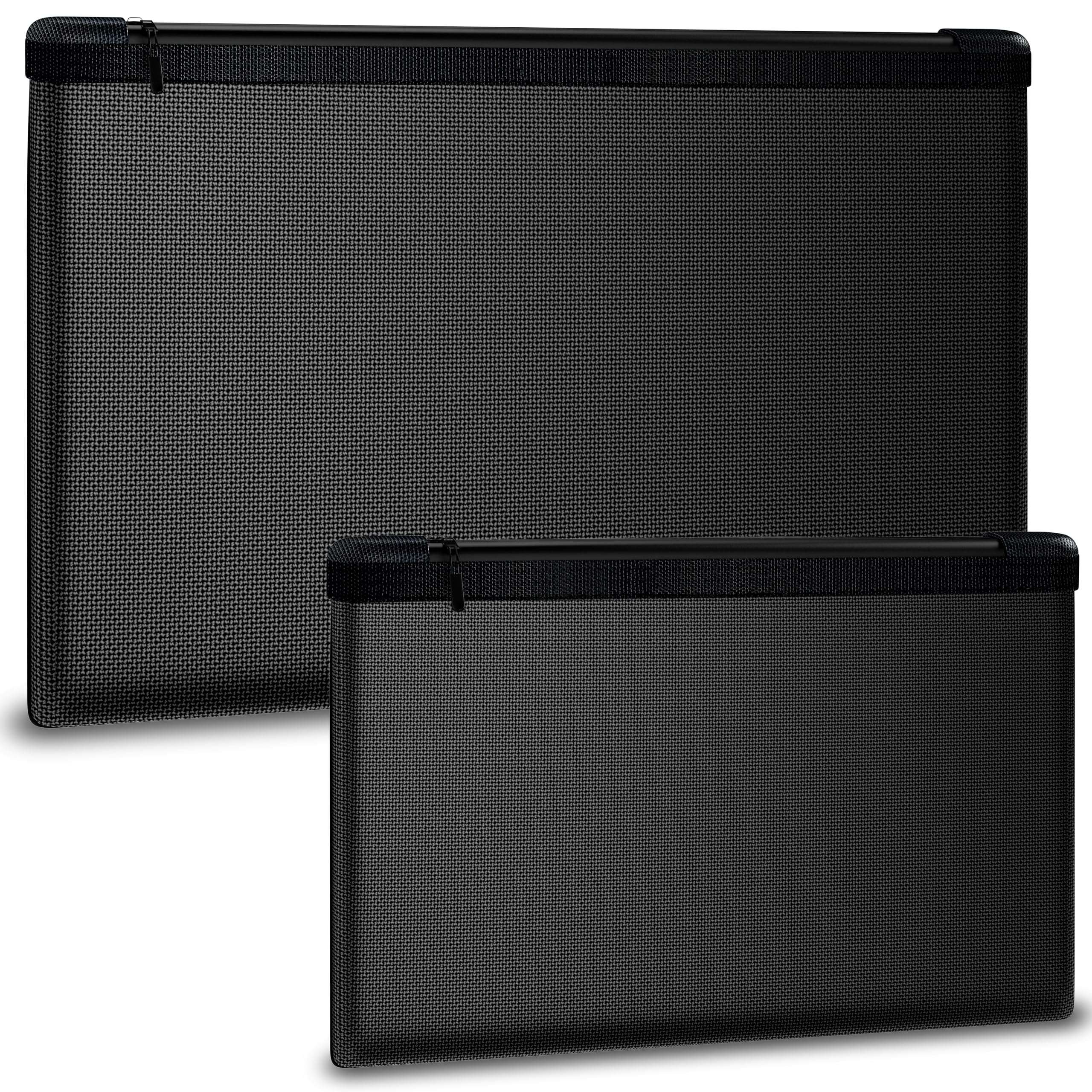 HomeGadget 2X Fireproof Document Bags [ 17 x 28 cm & 13.5 x 20.5 cm ] - Money Box with extra aluminium inner layer & waterproof zipper - Bag up to DIN A5 / A6