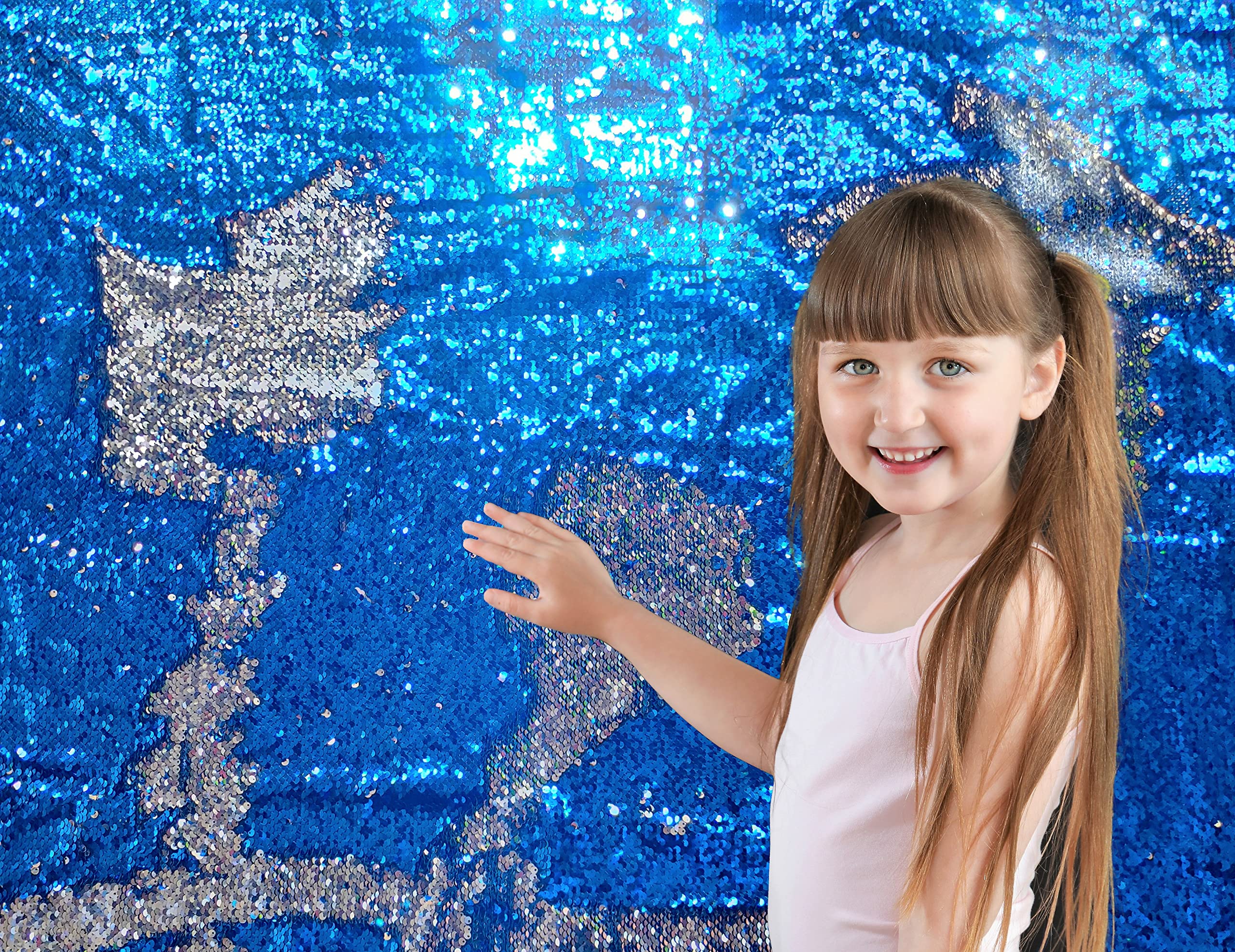 Sensory Wall Sequin Flip Fabric for Kids,0.2" Large