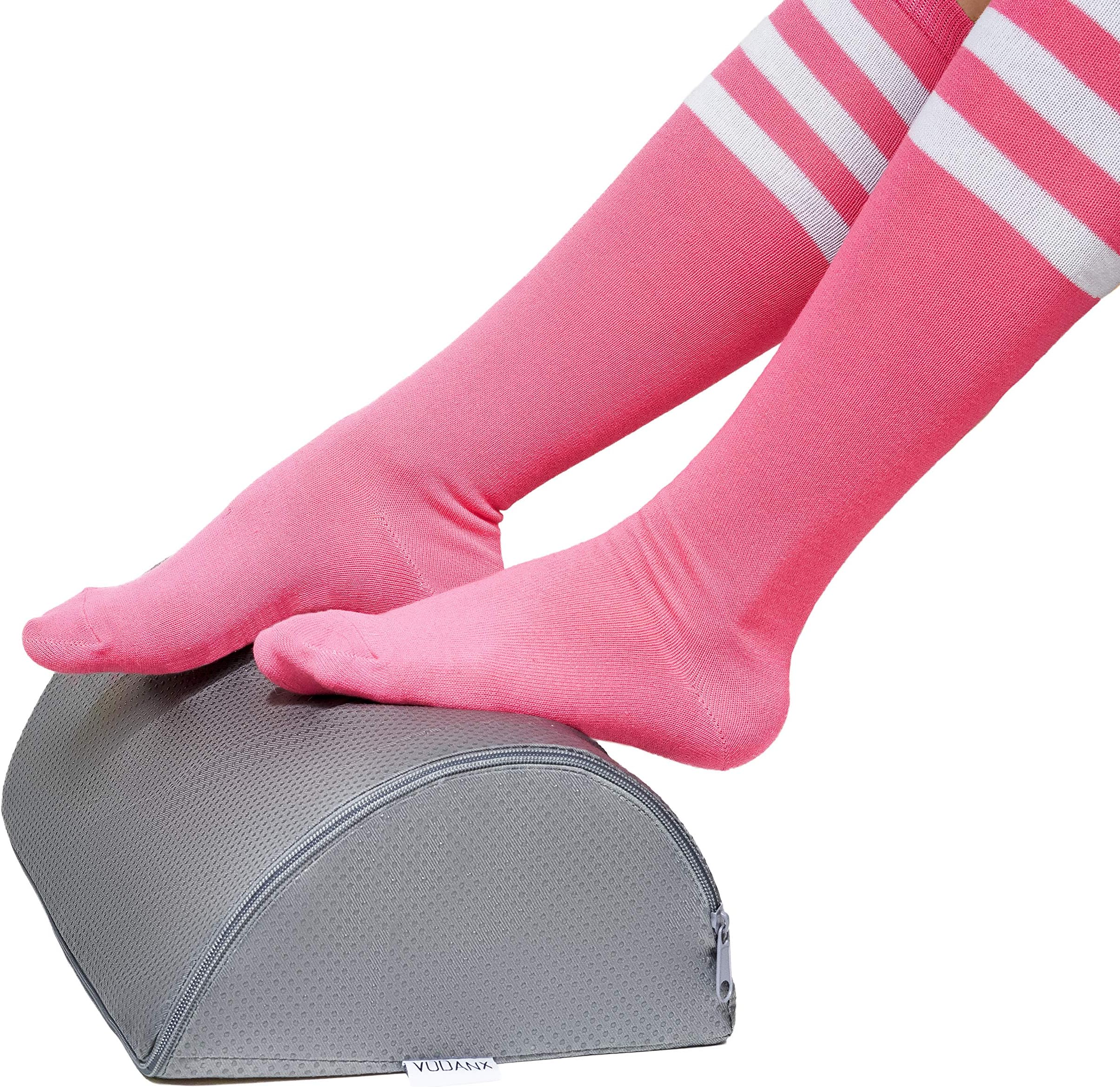 Ergonomic Under Desk Footrest by Vodanx - High Density Medical Grade Memory Foam - Anti-Slip Micro Bead Tread - Ergonomic Design for Comfort and Posture - Designed for Office, Home and Travel