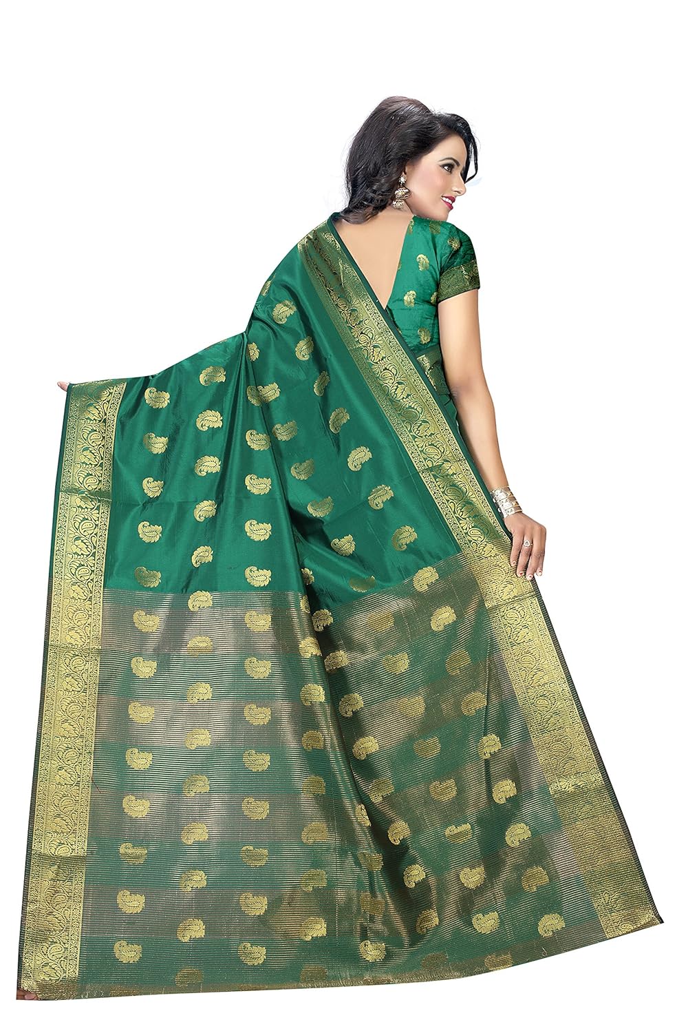 indian beautiful women's ethnic wear saree with blouse piece