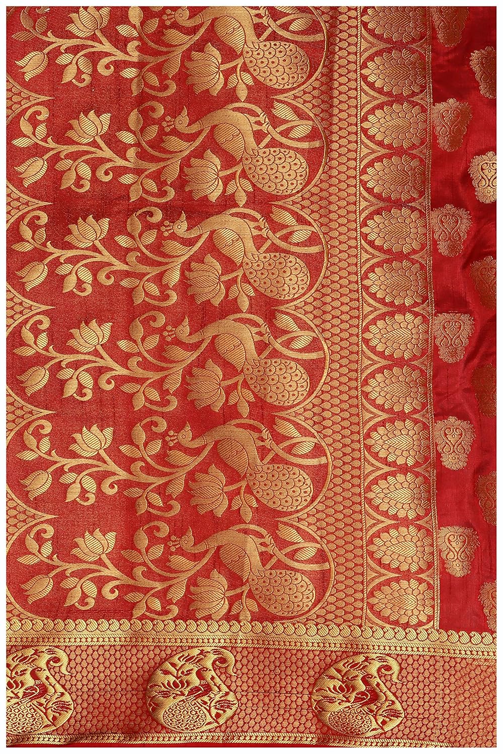 mimosa women's silk saree (224-cku-mrn,chiku,free size)