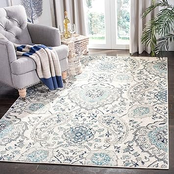Amazon Com Safavieh Madison Collection Mad600c Boho Chic Glam Paisley Non Shedding Stain Resistant Living Room Bedroom Area Rug 11 X 15 Cream Light Grey Furniture Decor