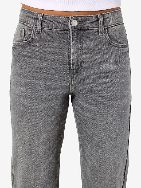 NMYOLANDA Nw Wide Jeans AZ371DG FWD Noos, Denim Grigio Scuro, 26W x 30L — foto 6 di 8