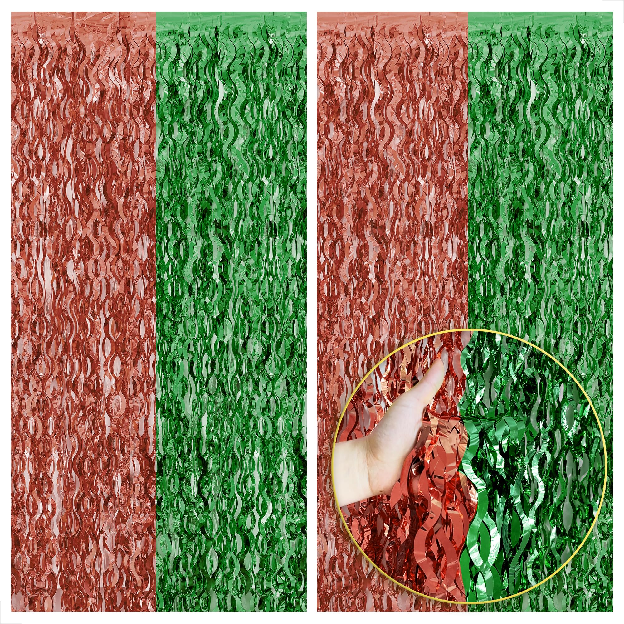 KatchOn, XtraLarge Wave Green and Brown Fringe Football Backdrop - 3.5x6.5 Feet, Pack of 2 | Football Party Decorations, Birthday Party Decorations, Safari Decorations, Jungle Party Decorations