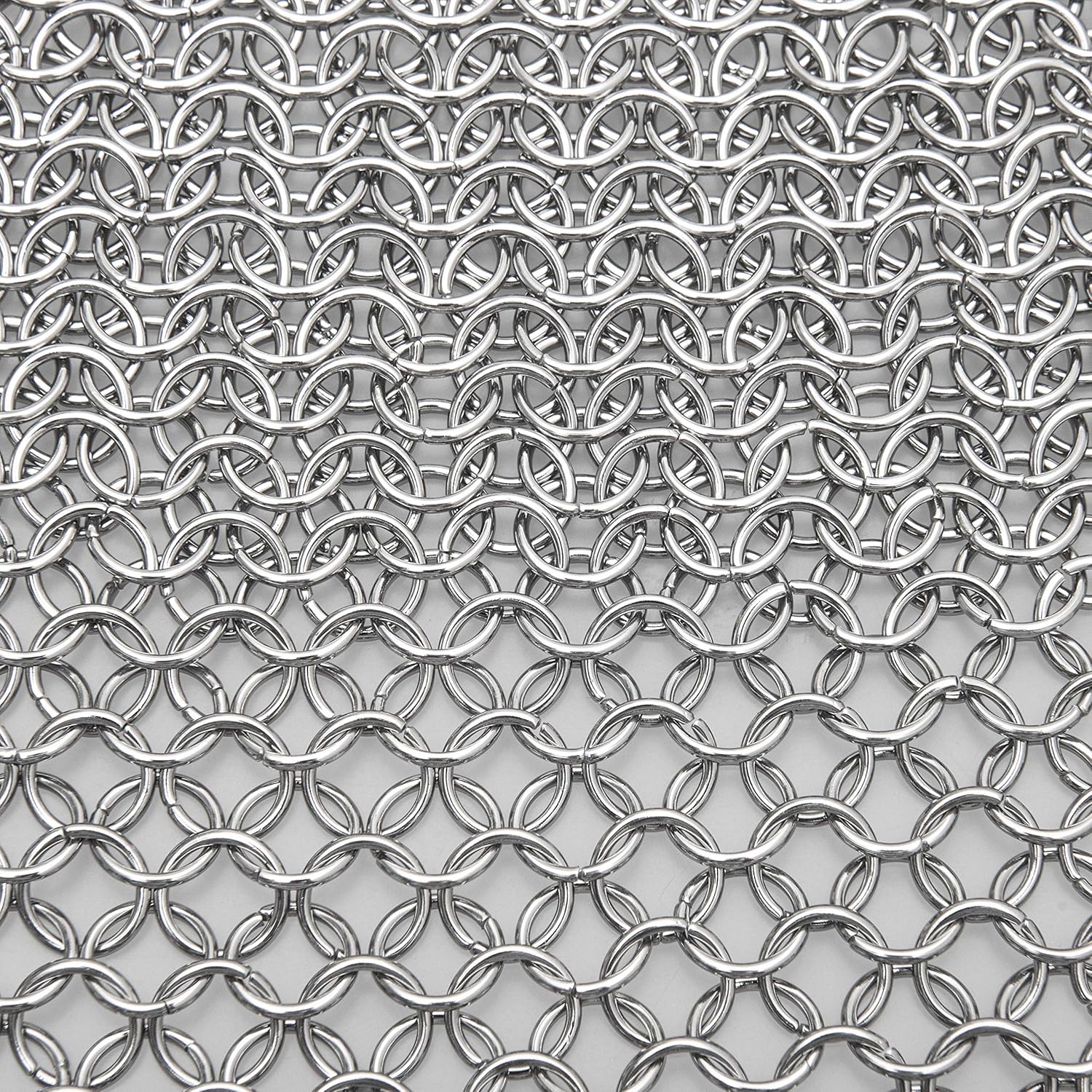 SILVERIO Cast Iron Skillet Cleaner - Heavy Duty Stainless Steel 7” x 7” Chainmail Scrubber - Cleans Pre-Seasoned Pots, Pans, Dutch Ovens, Griddles - Complete with 2 Scouring Sponges: Health & Personal Care