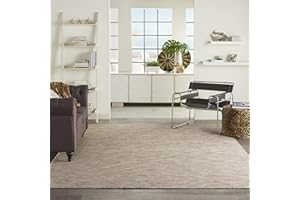 Nourison Positano Indoor-Outdoor Beige 5' x 7' Area Rug, Easy Cleaning, Non Shedding, Bed Room, Living Room, Dining Room, Backyard, Deck, Patio (5x7)