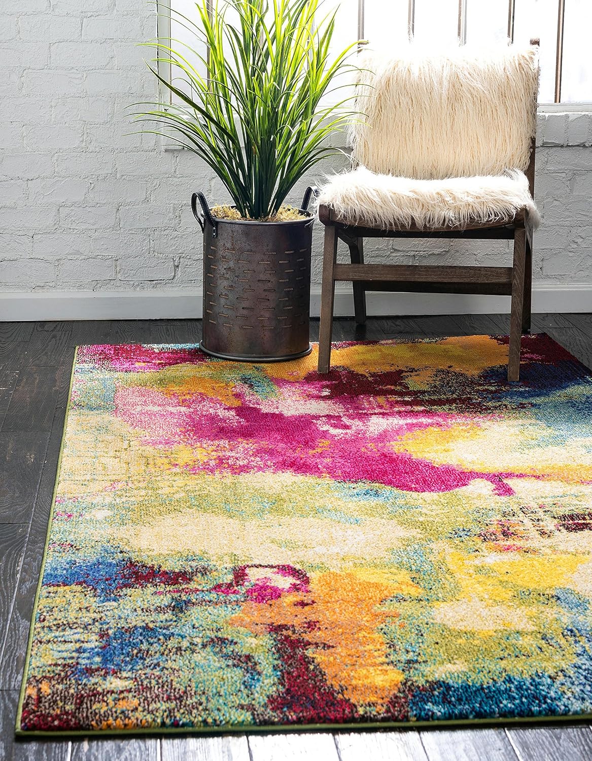 Unique Loom Estrella Collection Colorful Abstract Multi Area Rug (11' x