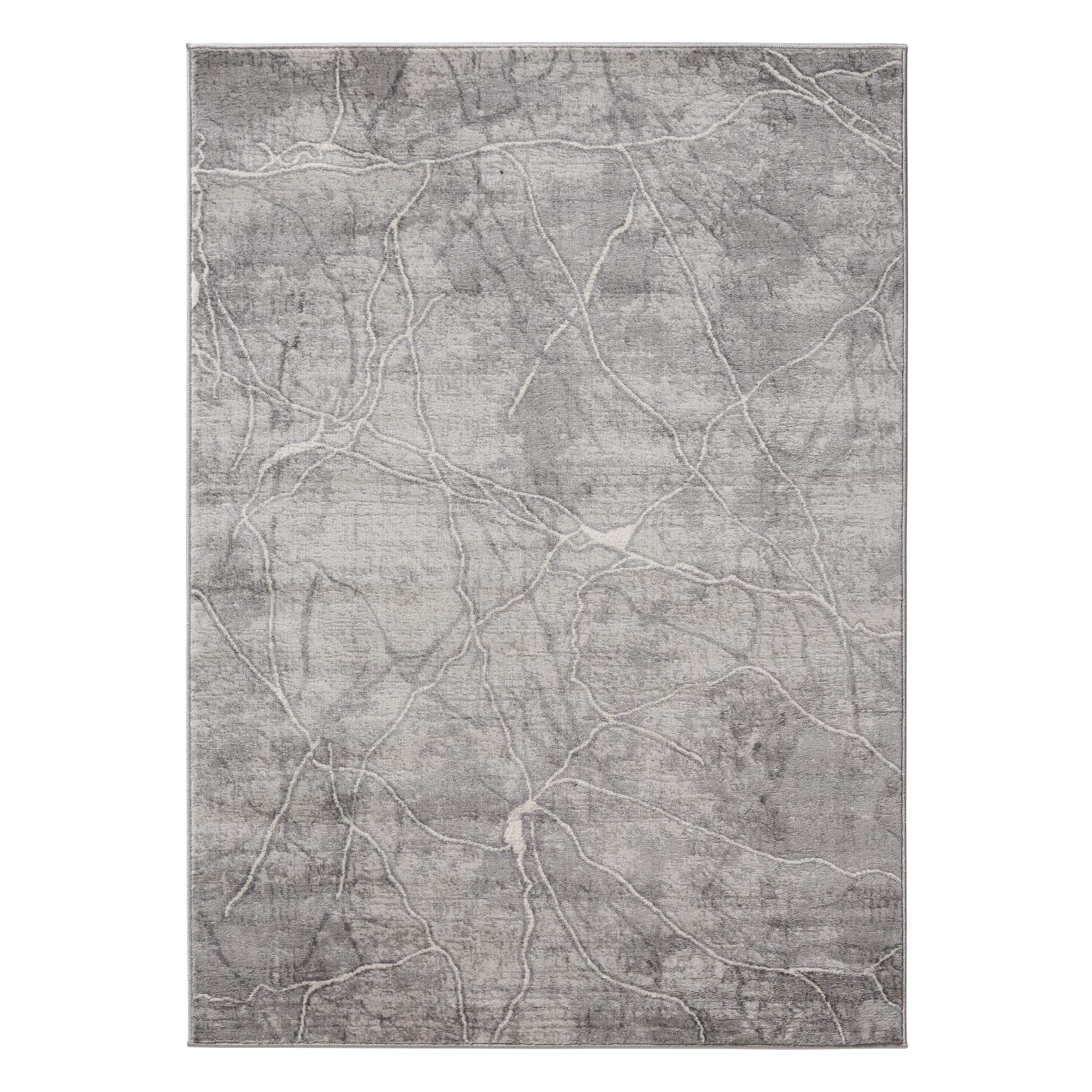 Mynes Home UK Small Large Rug Living Room Soft Scandinavian Vintage Design Abstract Pattern New In Dark Grey (120 x 170 cm)