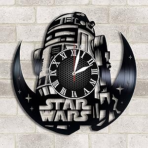 Olha Art Design Star Wars Vinyl Clock Star Wars Home Decor Star Wars R2D2 Star Wars R2D2 Wall Poster Star Wars Fan Gift Star Wars horloge Valentines Decor