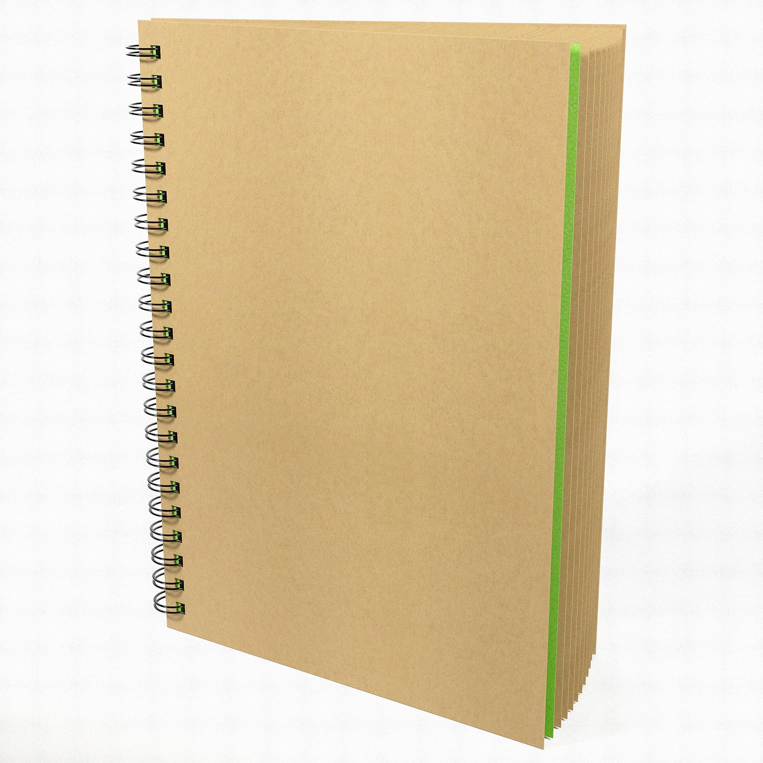 Artgecko Kraft Paper Sketch Book A4 Portrait - 60 Pages (30 Sheets) 170gsm Kraft Card