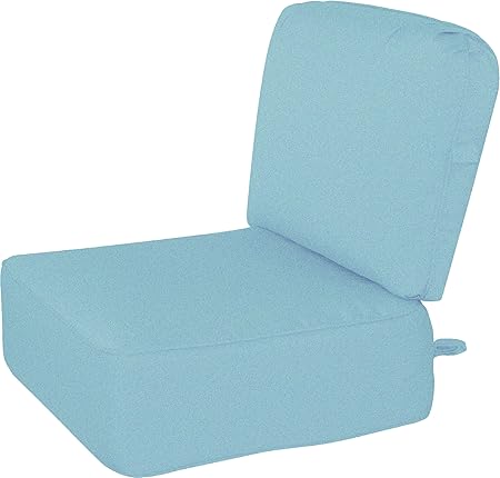 Amazon Com Paradise Cushions Ct5b02c Club Chair 2 Piece Cushion With Box Double Welt Design For Cast Aluminum Furniture Spectrum Sailor Patio Furniture Cushions Garden Outdoor