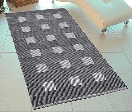 Saral Home Premium Quality Cotton Multi Purpose Handloom Made Rugs -70x130 cm