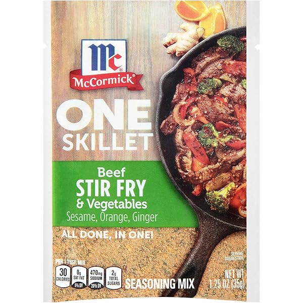 MCCORMICK ONE SKILLET BEEF STIR FRY & VEGETABLES SEASONING MIX, 1.25 OZ