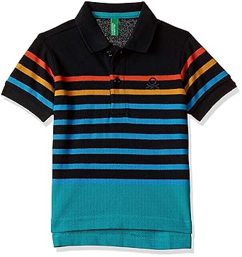 Boys Regular Fit Striped Polo