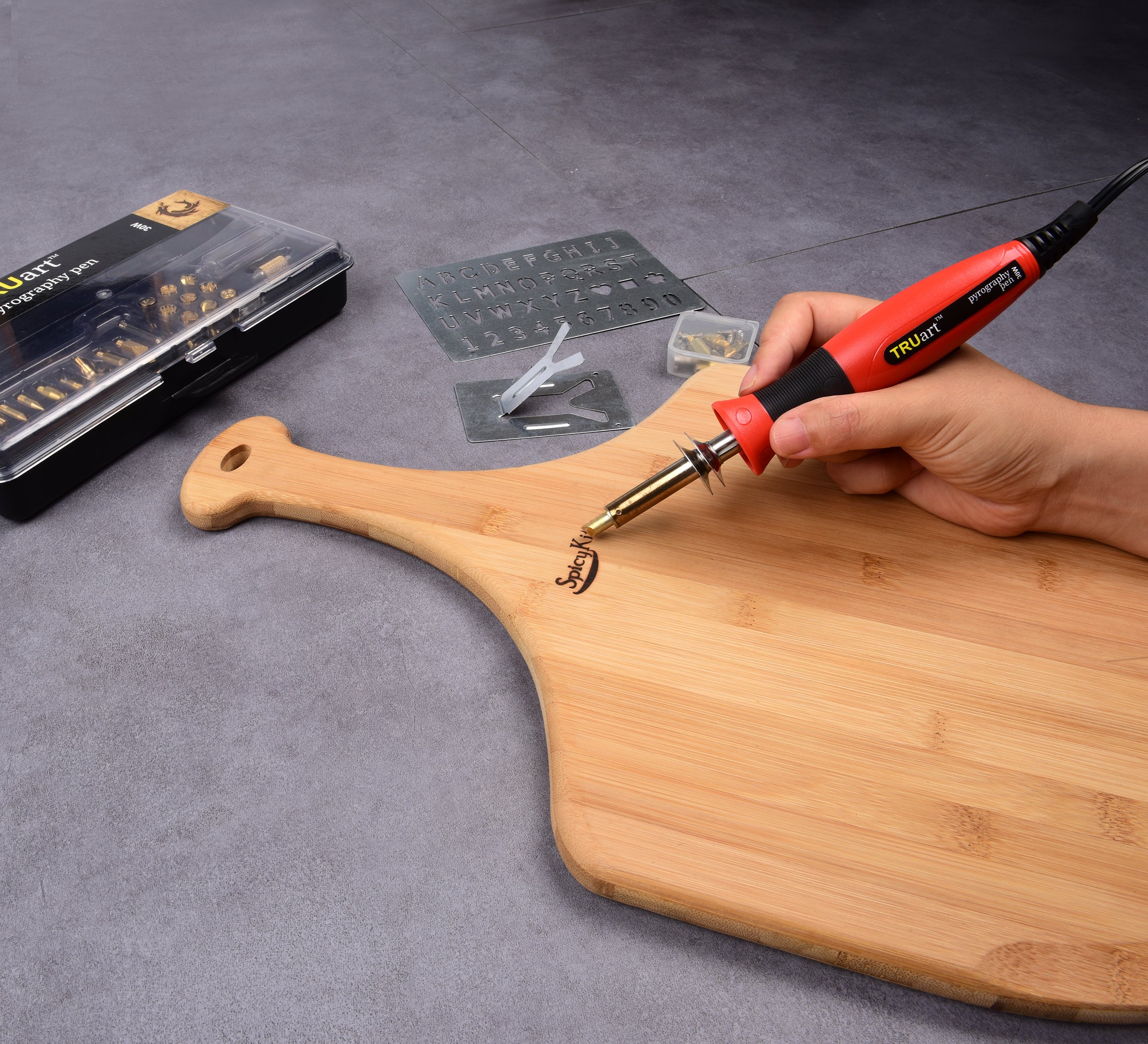 TRUArt Stage 1 Wood/Leather/Cardboard/Paper Pyrography Pen Set w