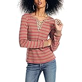 Nautica Women's Striped Long-Sleeve Rib-Knit Top