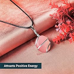 SUBYATH Rose Quartz Jewelry - Stone Pendant