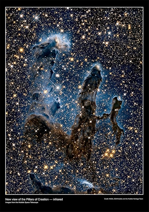 Hubble Space Telescope Poster New View of The Pillars of Creation