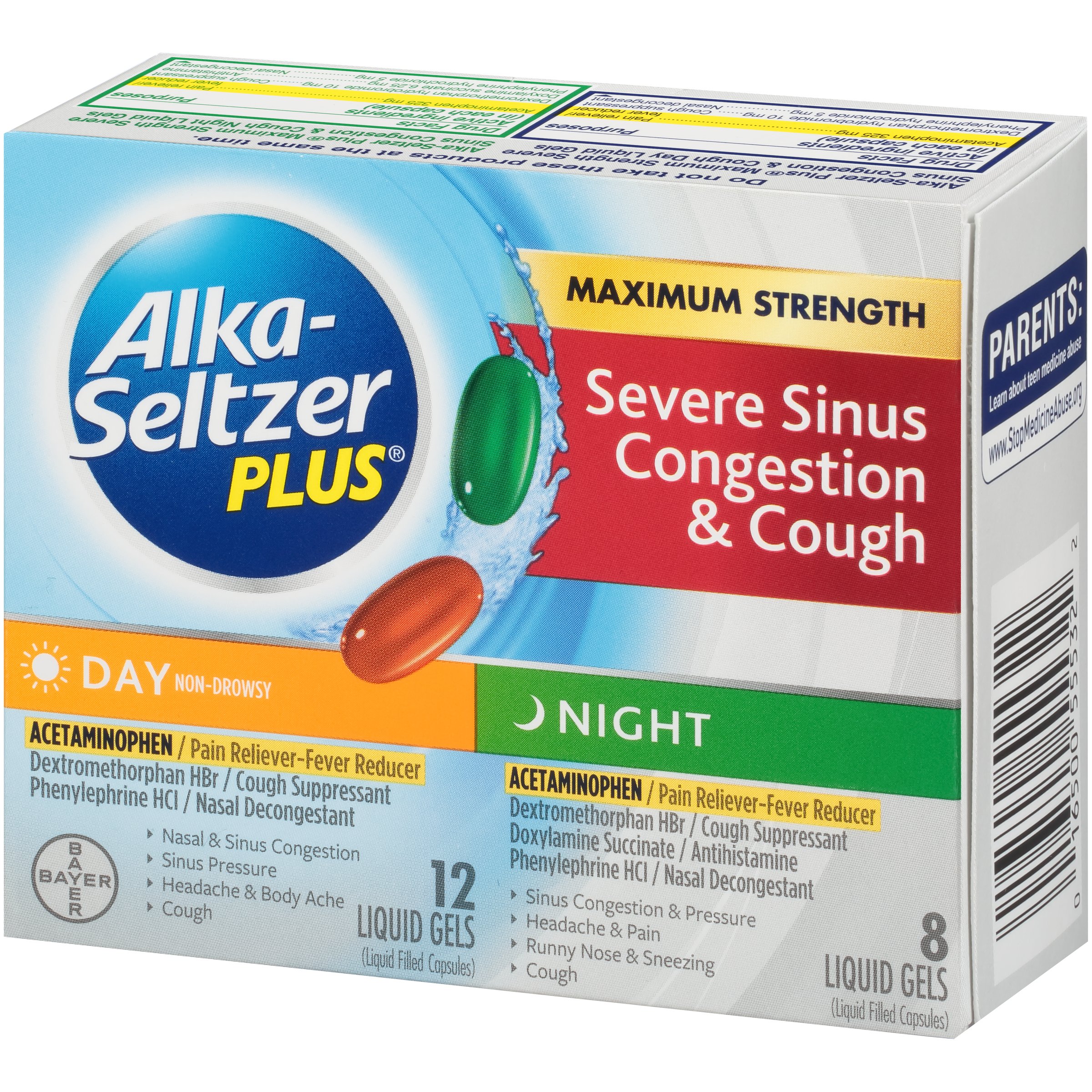 Alkaseltzer Plus Severe Sinus Congestion, Cough Day And Night Liquid