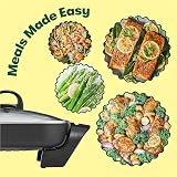 BELLA Electric Skillet Frying Pan with Glass Lid Copper 30x30 cm view 6