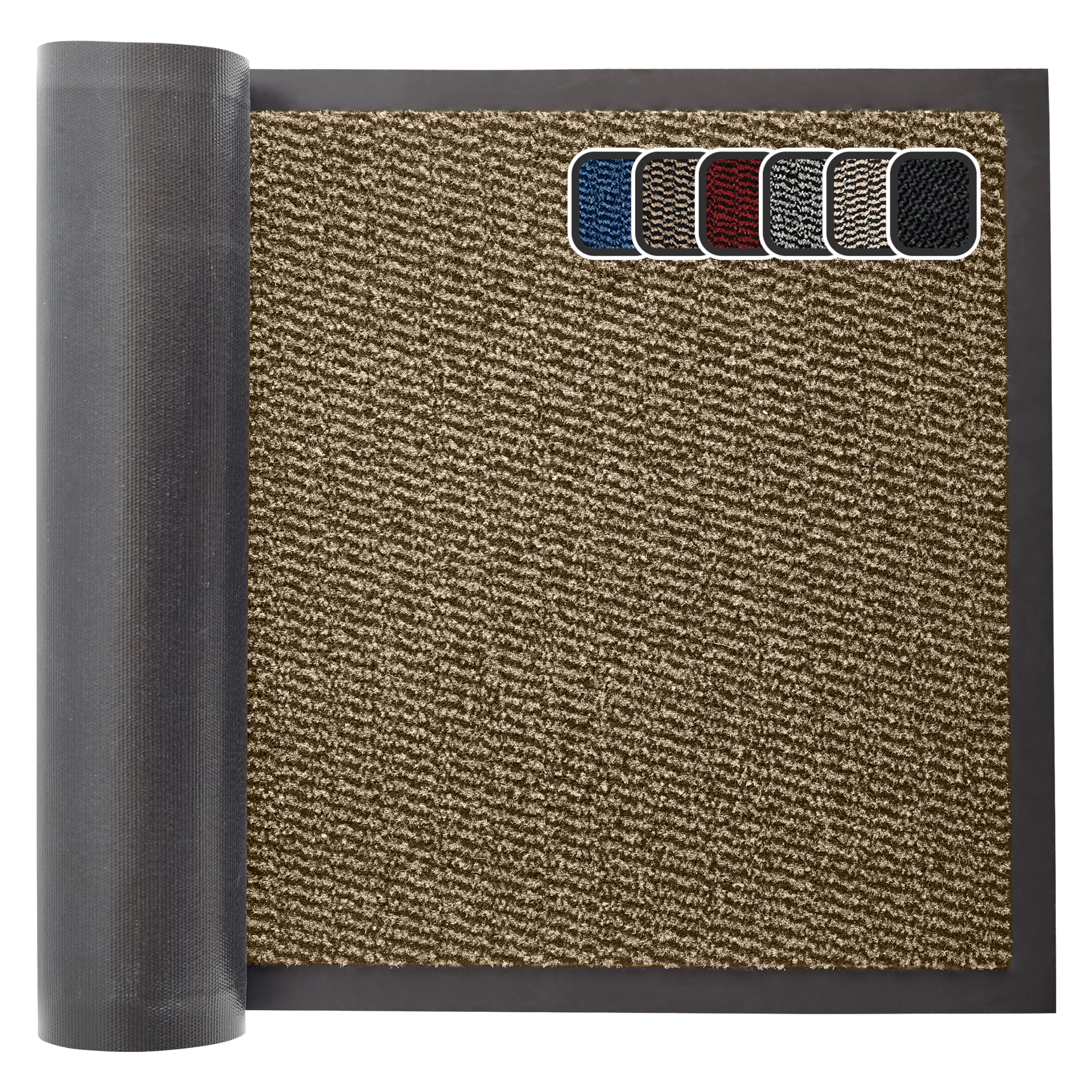 GULLAMBO Non Slip Door Mat – Indoor And Outdoor Use – Kitchen And Office Mat, Super Soft Absorbent Multicolor Barrier Mat, Machine Washable Entrance Rug (Beige, 40cm x 60cm)