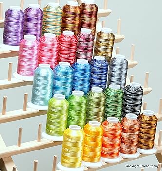 25 LARGE Cones Variegated Embroidery Machine Thread
