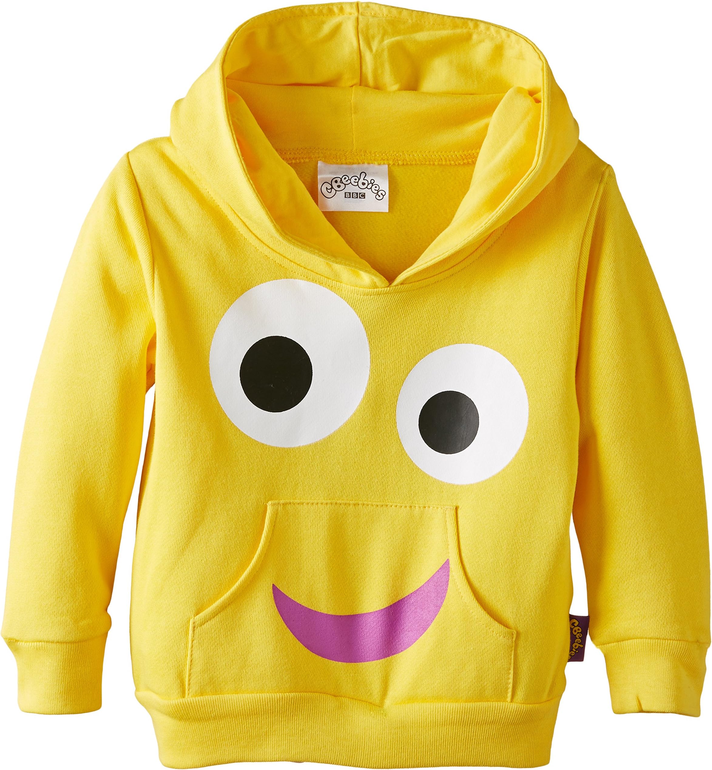 CBeebies Boy's Face Hoodie, Yellow, 5-6 years