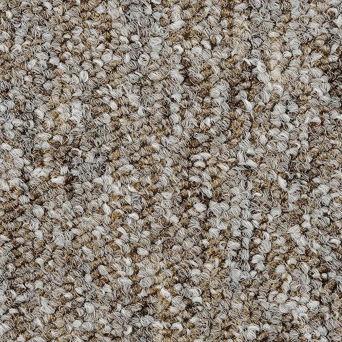 Teppichboden Auslegware Meterware Schlinge meliert beige braun 200, 300, 400 und 500 cm breit, verschiedene Längen